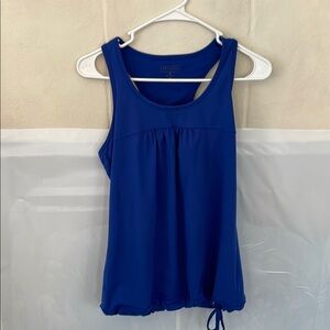 Athleta Blue Sleeveless Tank Top with Relaxed Tie Front